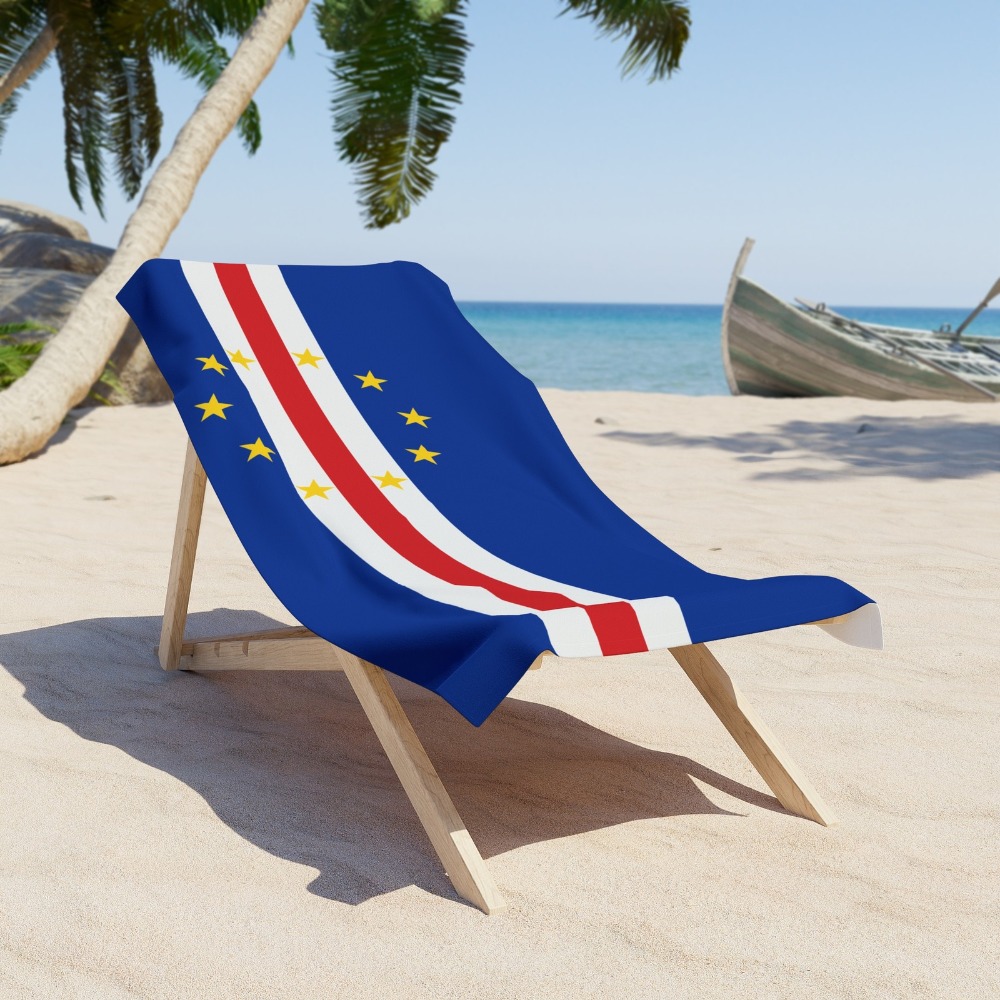 Sauna Home Gym - Cape Verde Bayrağı Plaj Havlusu Ev