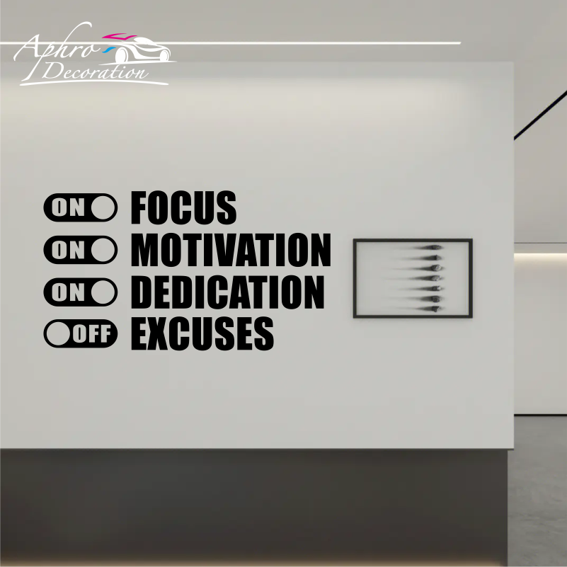 Home Gym On Wall - Motivasyona Odaklanın, Bahane Edinmeleri Dışı Bırakın