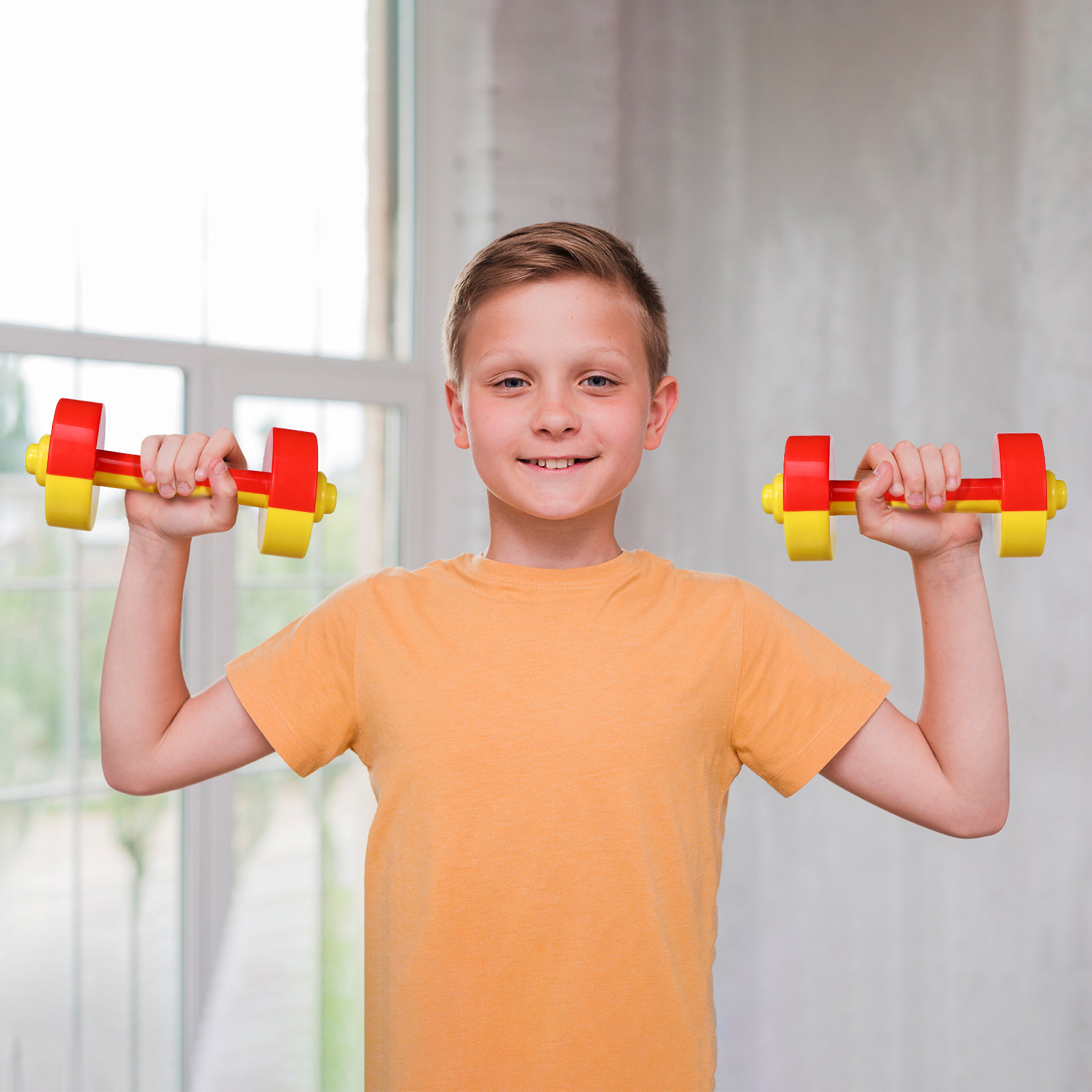 Home Gym Kids - 1 çift Çocuk Plastik Dambıl Halter