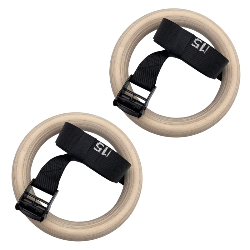 Gymnastic Rings Wooden - Q84C Ayarlanabilir Askı ile Ayarlanabilir Ahşap