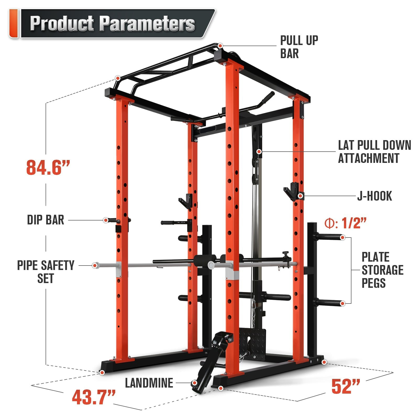 Home Gym Multifunctional - Ticari Çok Fonksiyonlu Güç Kafesi Ev
