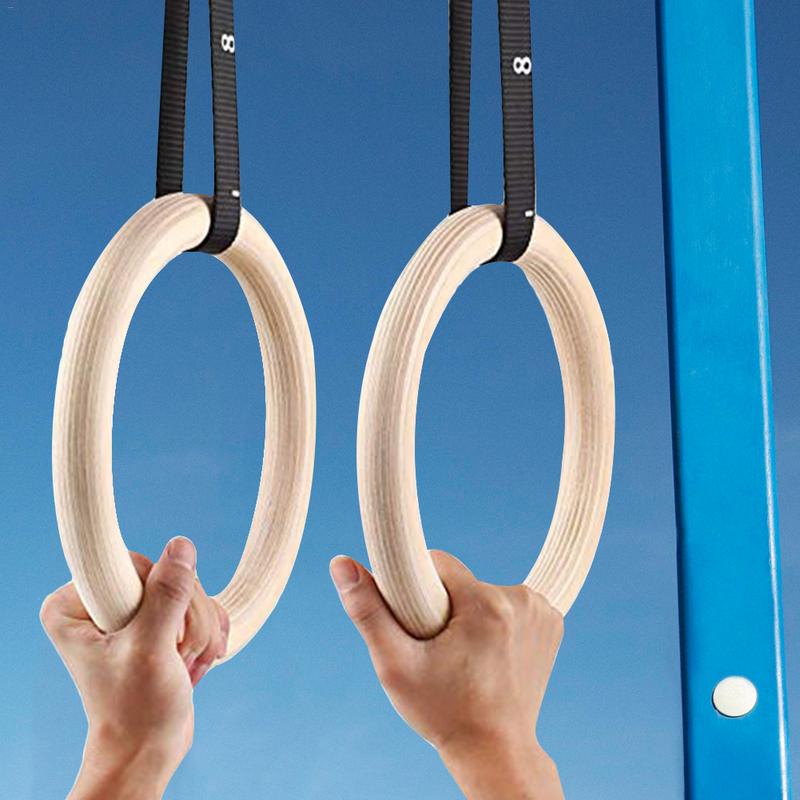 Gymnastic Rings Wooden - 1 parça huş ahşap jimnastik halkaları