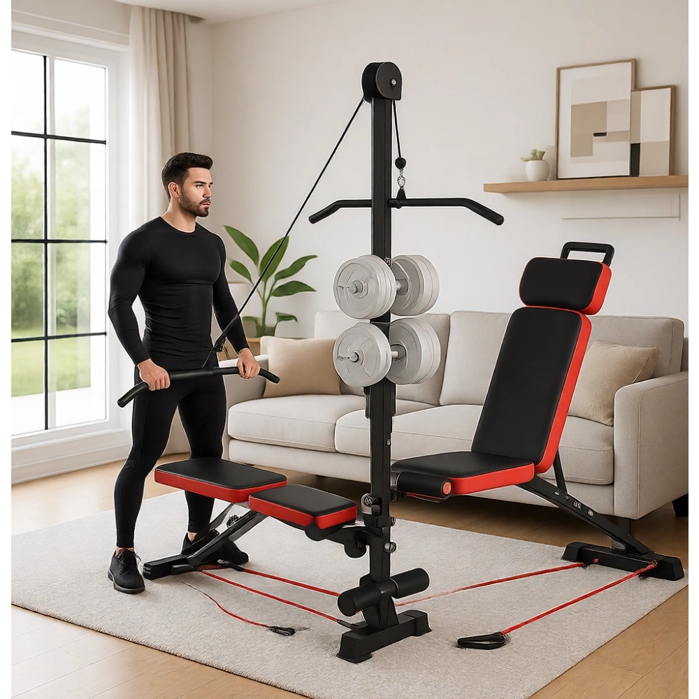 Home Gym Multifunctional - Çok Fonksiyonlu Ağırlık Sehpası, Kasnak Sistemli