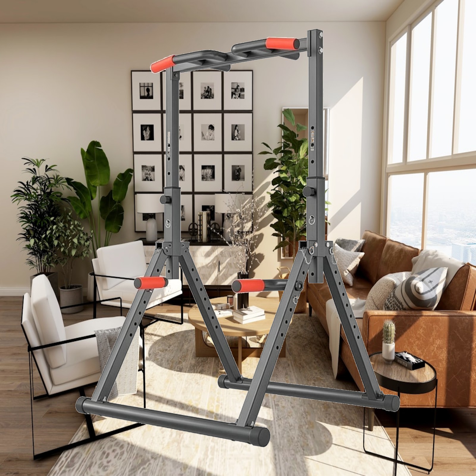 Home Gym Workout - Ayarlanabilir Çocuk Barfiks Çubuğu Köpük Saplı