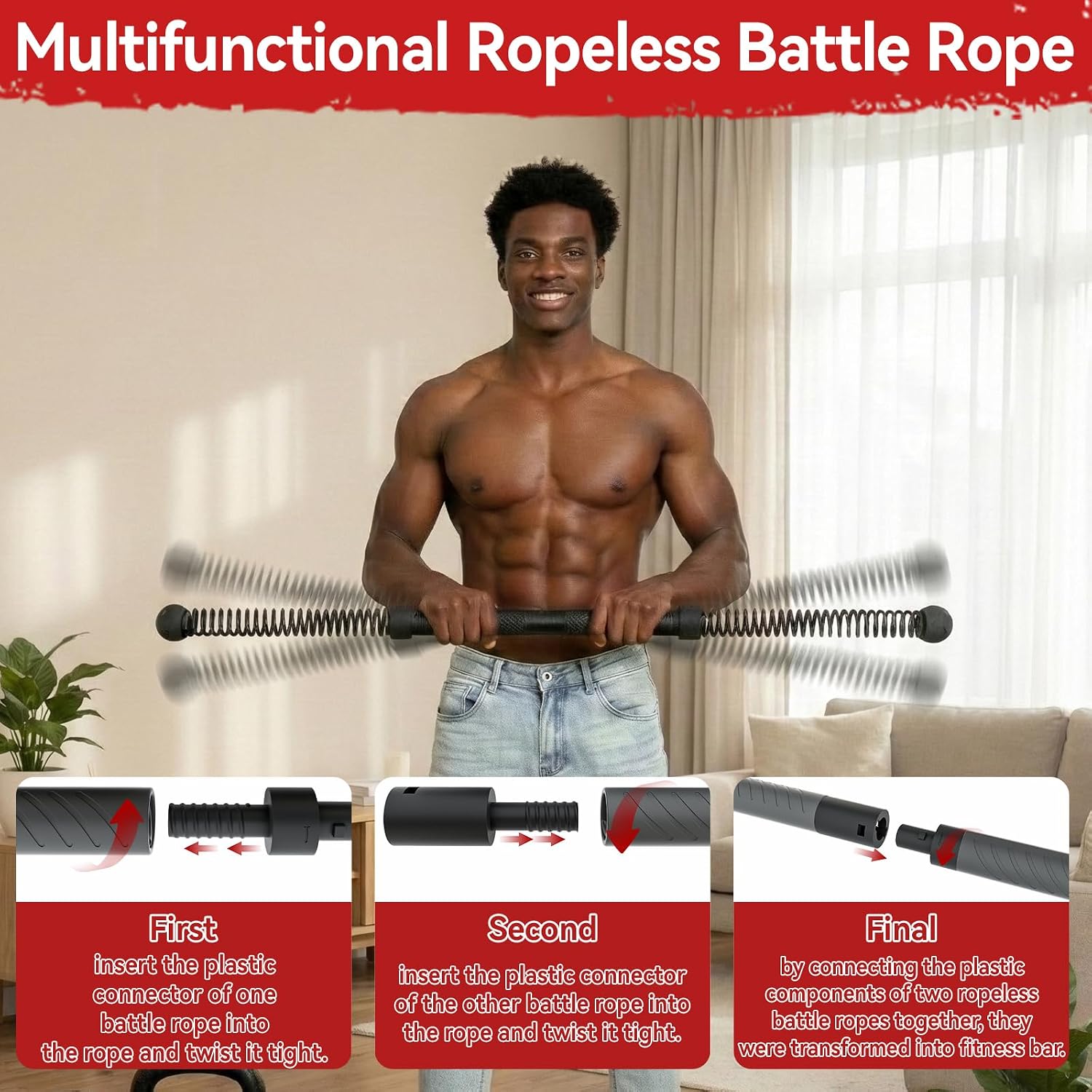 Home Gym Workout - 2'si 1 Arada Geliştirilmiş Kablosuz Battle