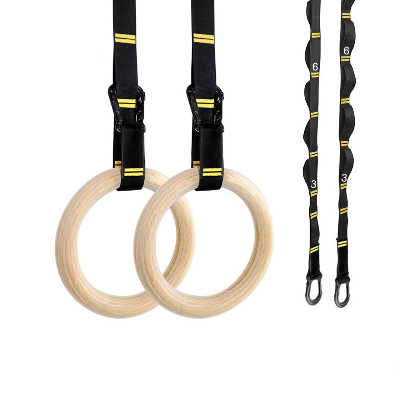 Gymnastic Rings Wooden - 28mm 32mm Pull-up Jimnastik Halkaları Asılı