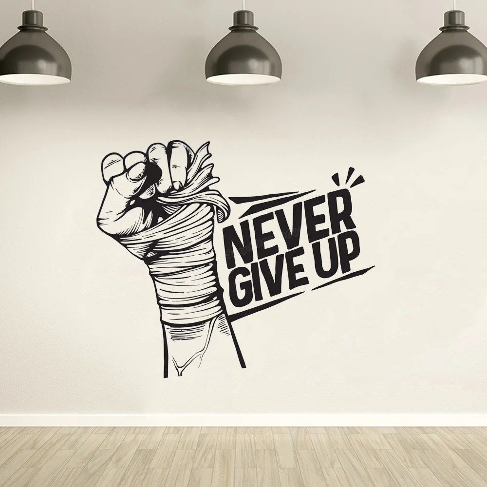 Home Gym On Wall - Nunca Desista Decalque De Parede Motivacional,