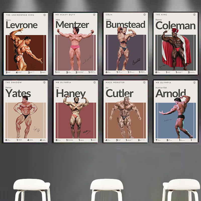 Home Gym On Wall - Motivasyon Vücut Geliştirmeci Posteri Bumstead Coleman