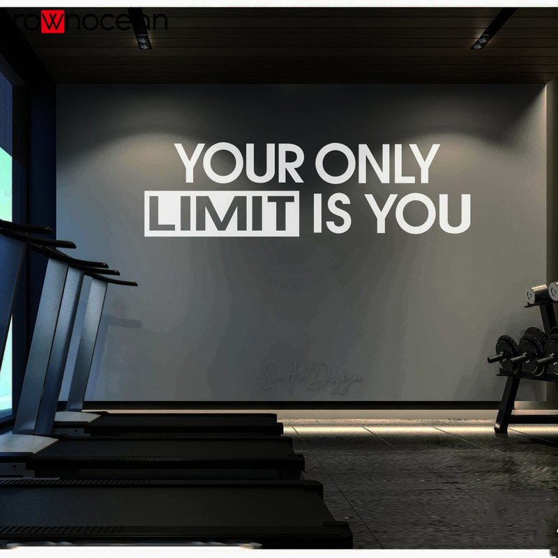 Home Gym On Wall - Tek limitiniz sizsiniz-duvar çıkartma spor salonu