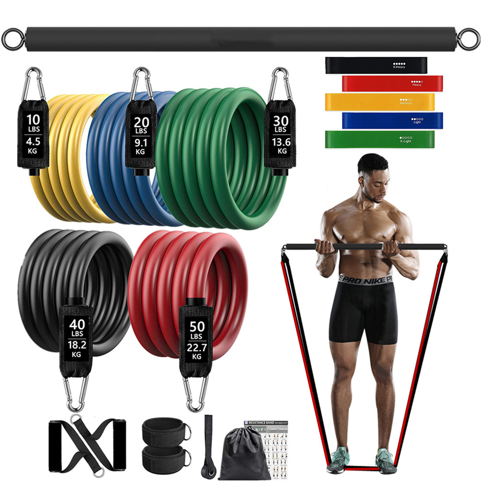 Home Gym Mini - 150lb Fitness Ganimet Direnci Elastik Bant