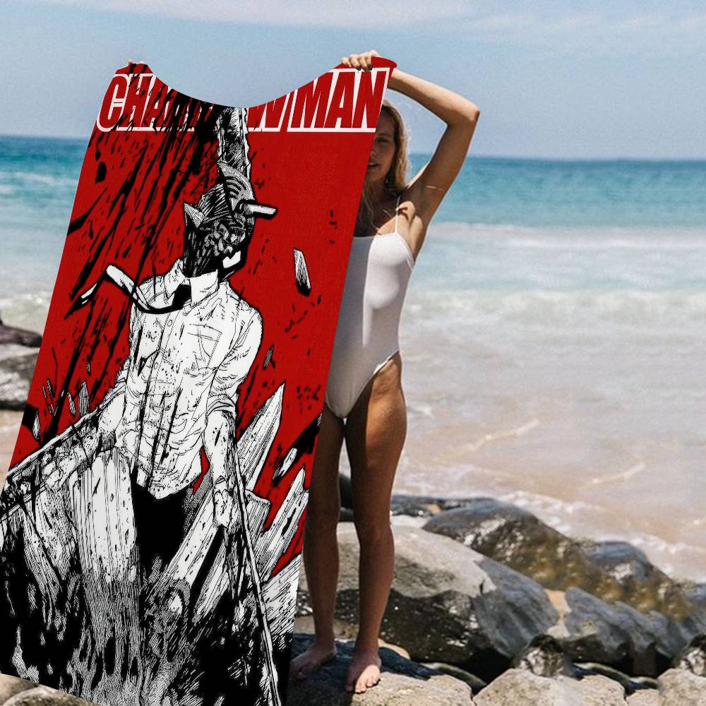 Anime Chainsaw Man Plaj Havlus - Sauna Home Gym incelemesi ve fiyatı