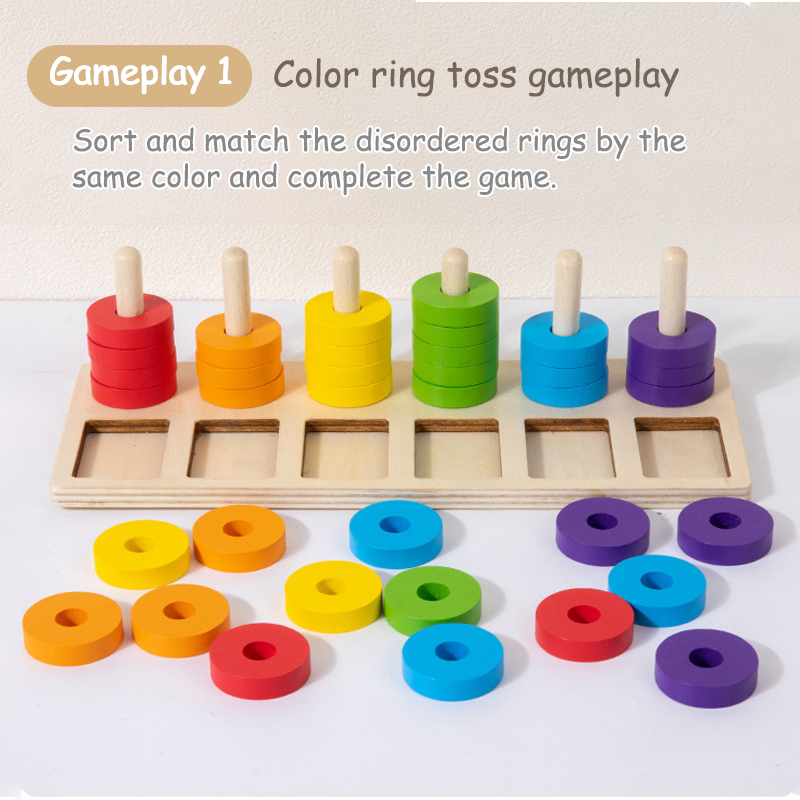 Montessori Hafıza Eğitimi Renk - Gymnastic Rings Wooden incelemesi ve fiyatı